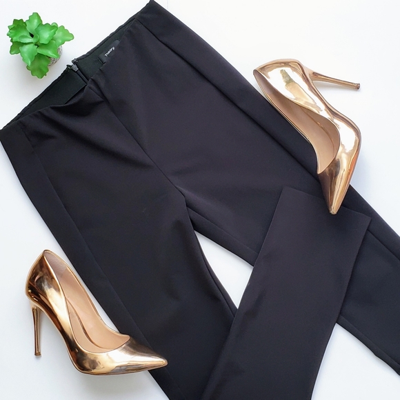 Theory Navalane Becker Skinny Pants Black Slim Fit Stovepipe Straight Trousers 4 - Picture 3 of 10